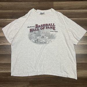 Vintage 90s National Baseball Hall Of Fame T-Shirt Mens Size 3XL